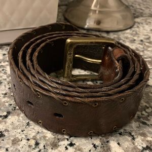John Varvatos Brown Leather Belt